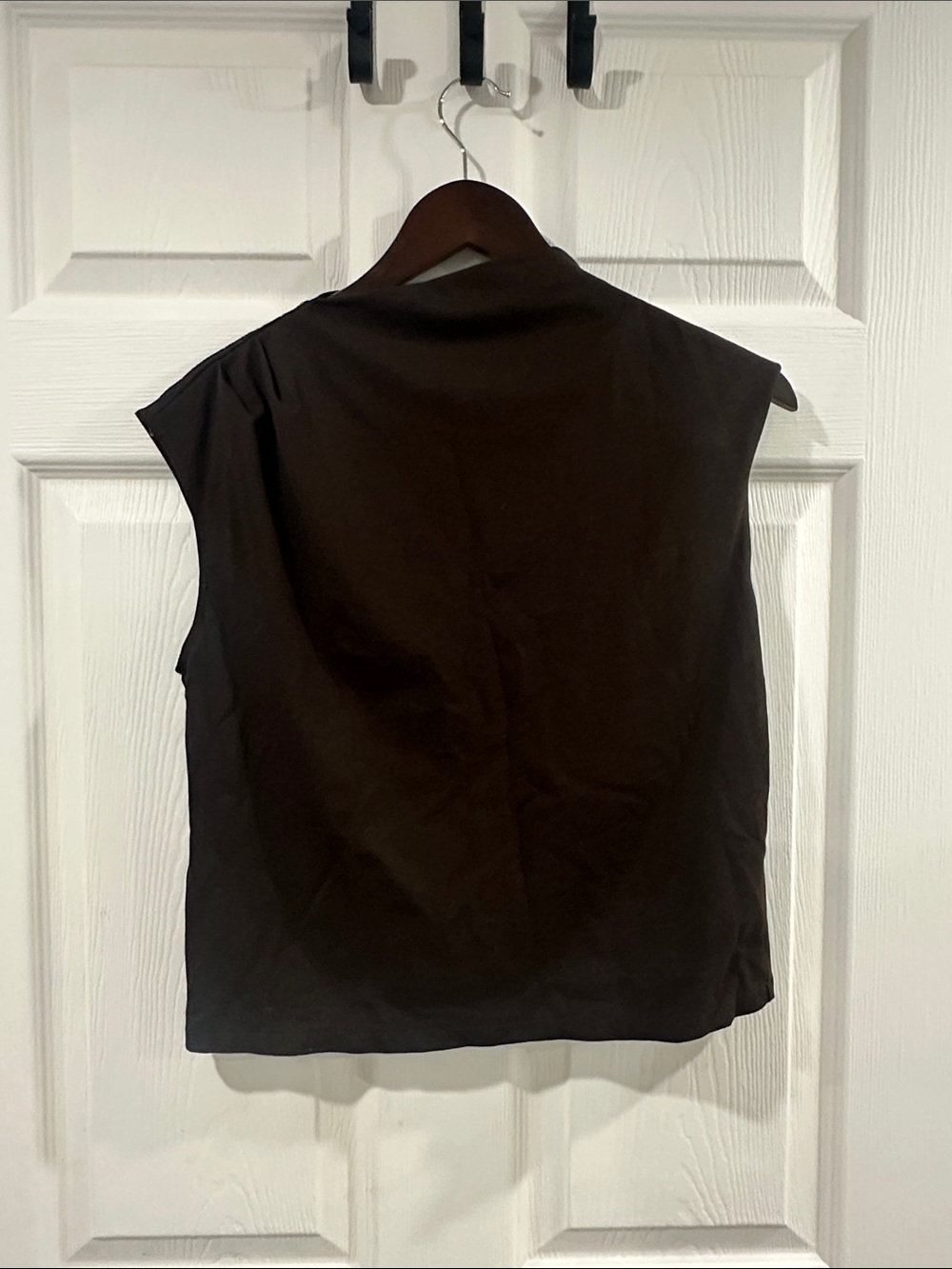 Mango Dark Brown Cap-Sleeve Tank Top
